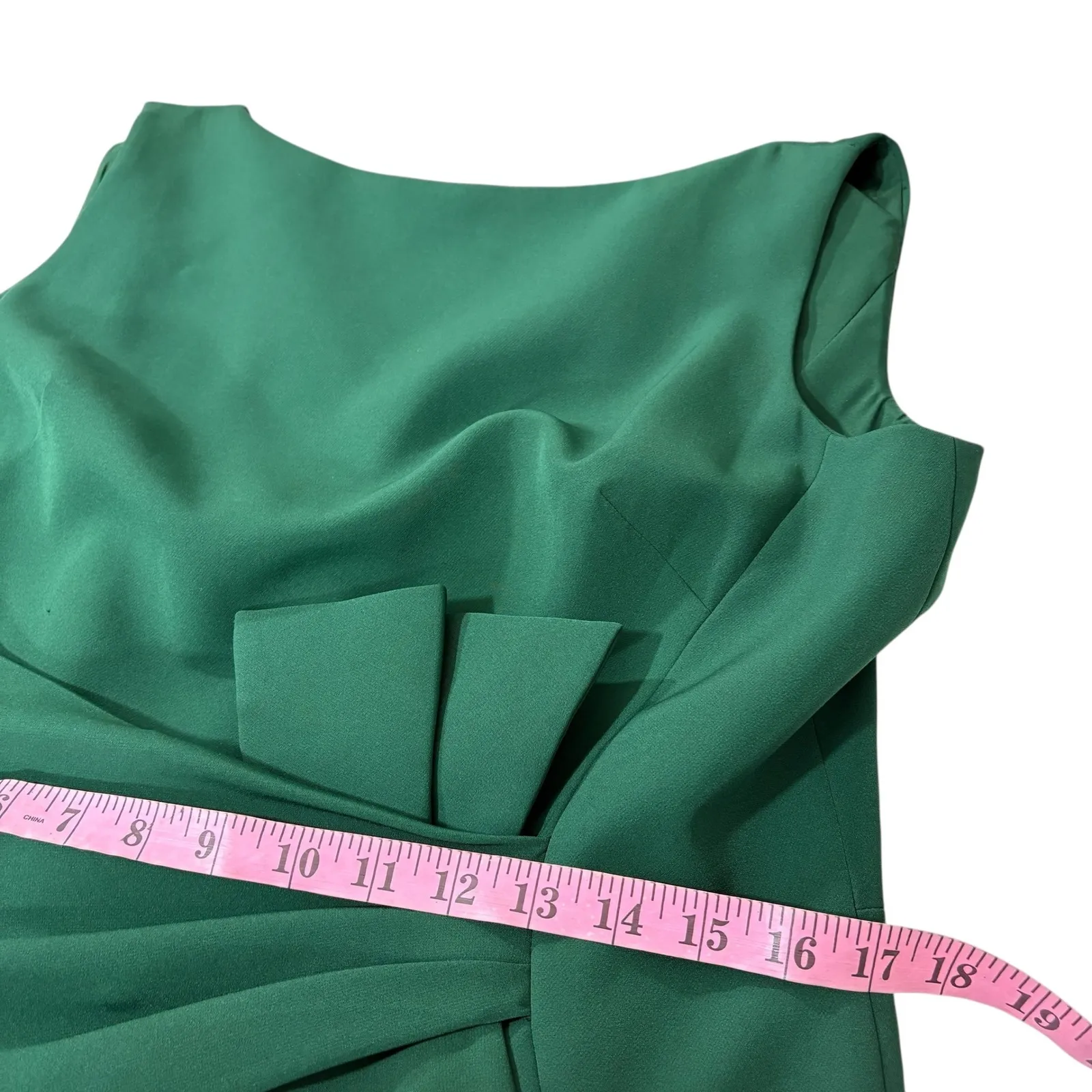 Eliza J Green Sleeveless Cascading Ruffle Evening Maxi Gown Dress 14 M L - Image 5