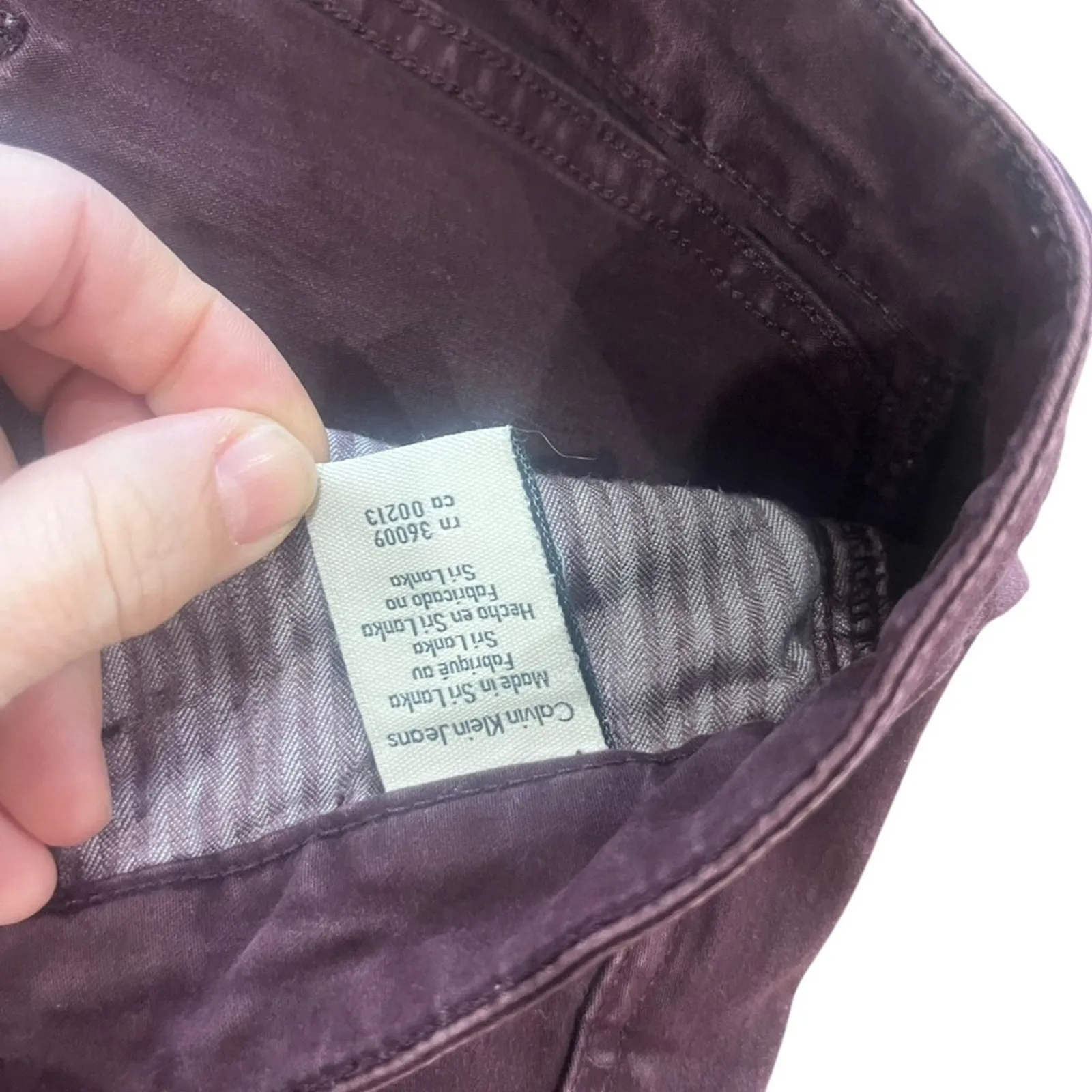 Calvin Klein Jeans Womens Size W6 Plum Skinny Side Ankle Zip Denim Jeans - Image 4