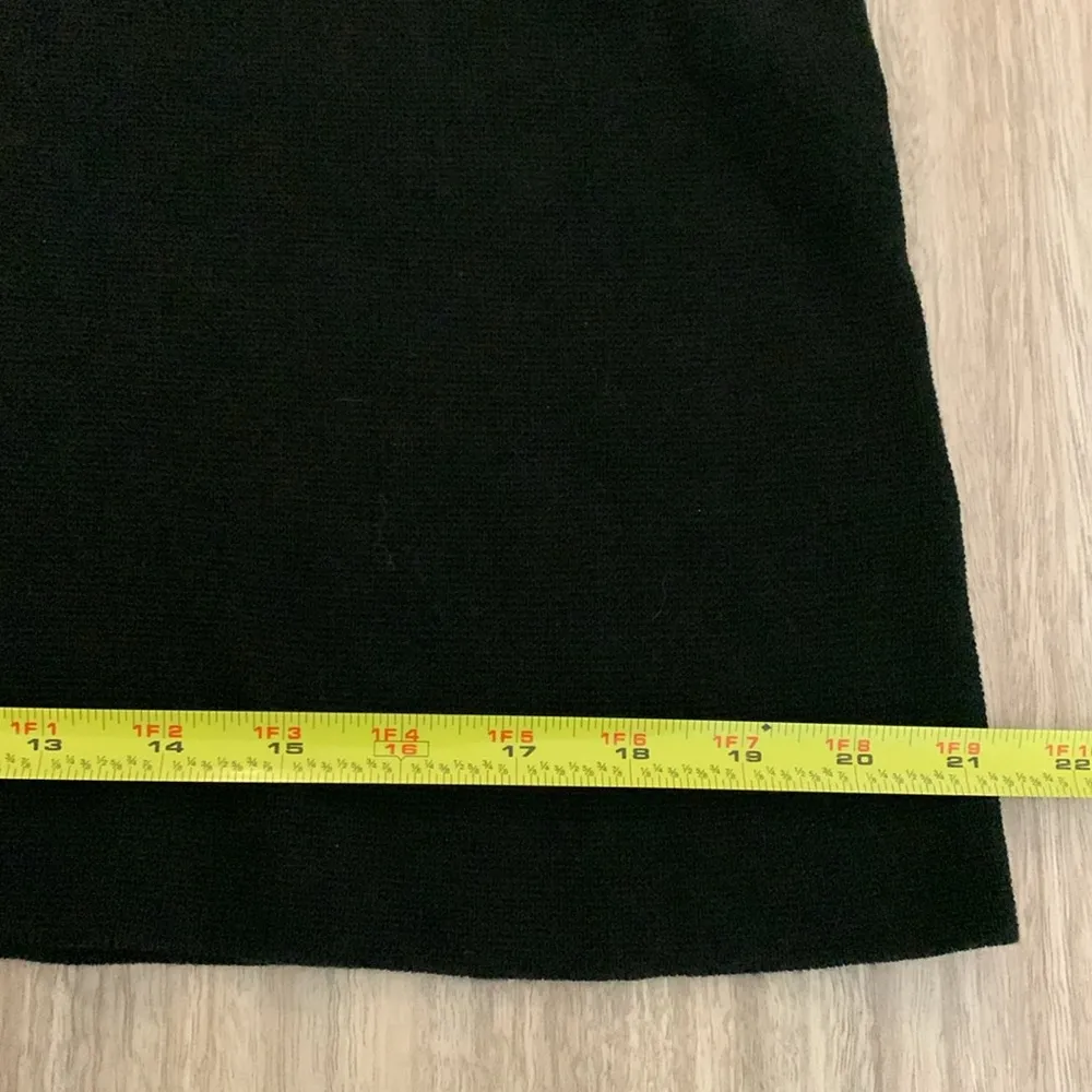 J. Crew Womens Re-imagined Squareneck Black Knit Sleeveless Mini Sweater Dress M - Image 6