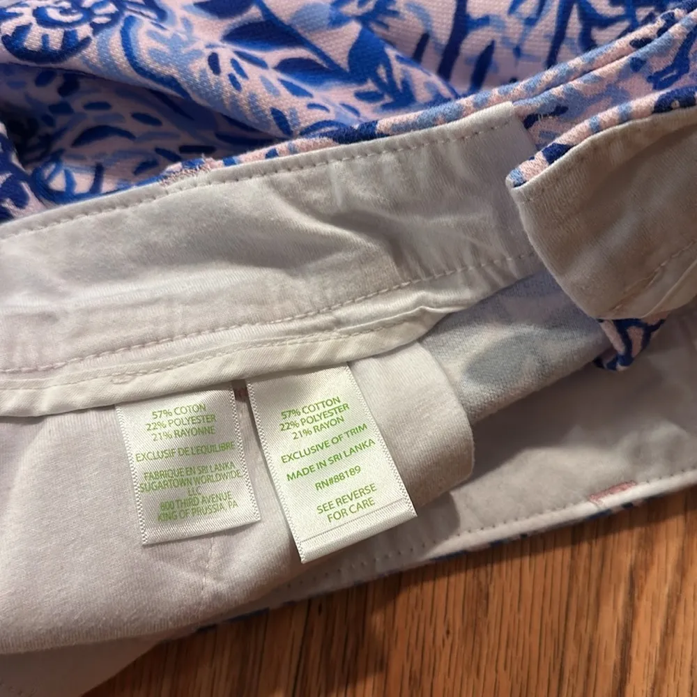 Lilly Pulitzer Jayne Knit short in high tide good vibes seashell coral print 6 - Image 6