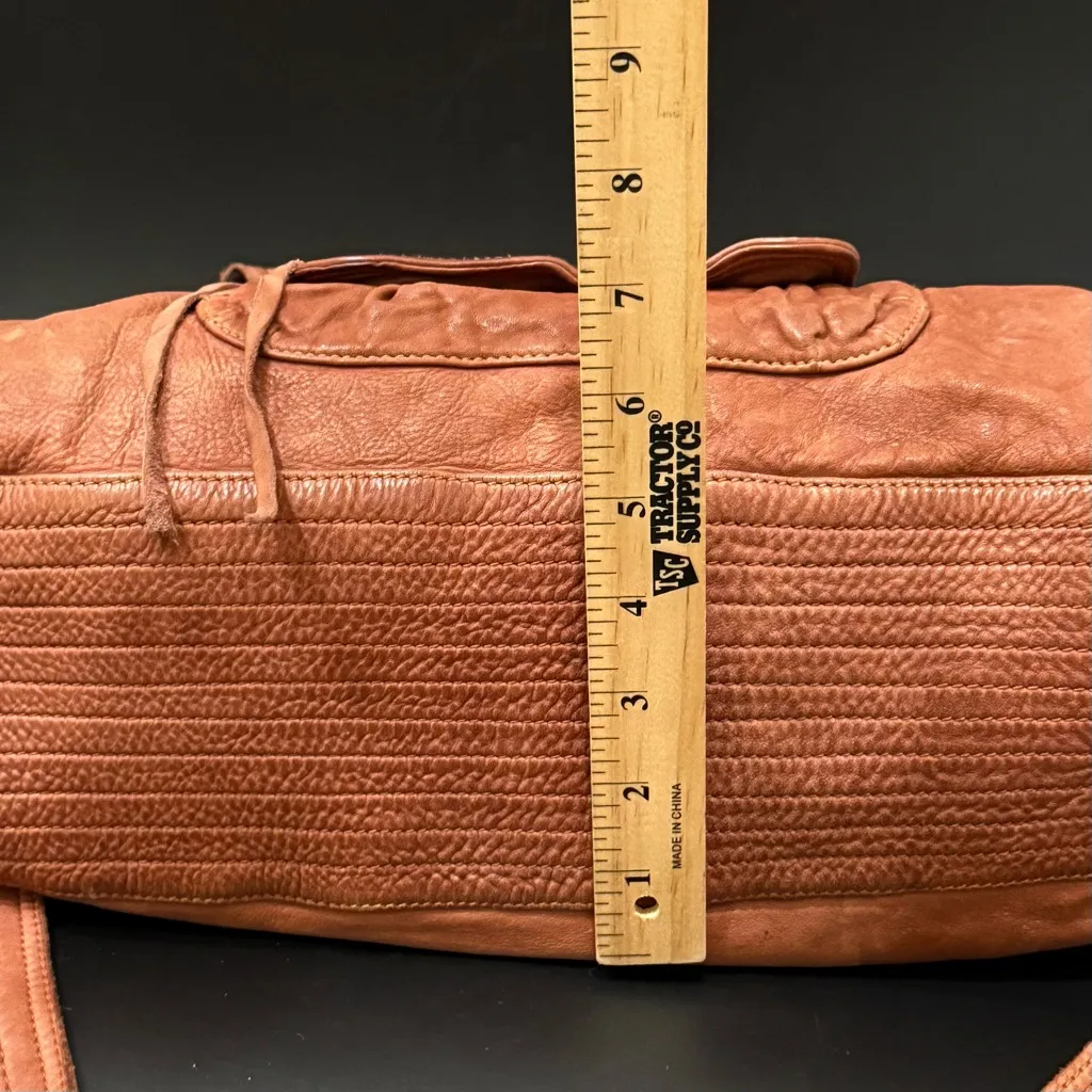 MONI MONI Cinzia Moniaci Brown Italian Leather Studded Splendor Tote Satchel Bag - Image 7