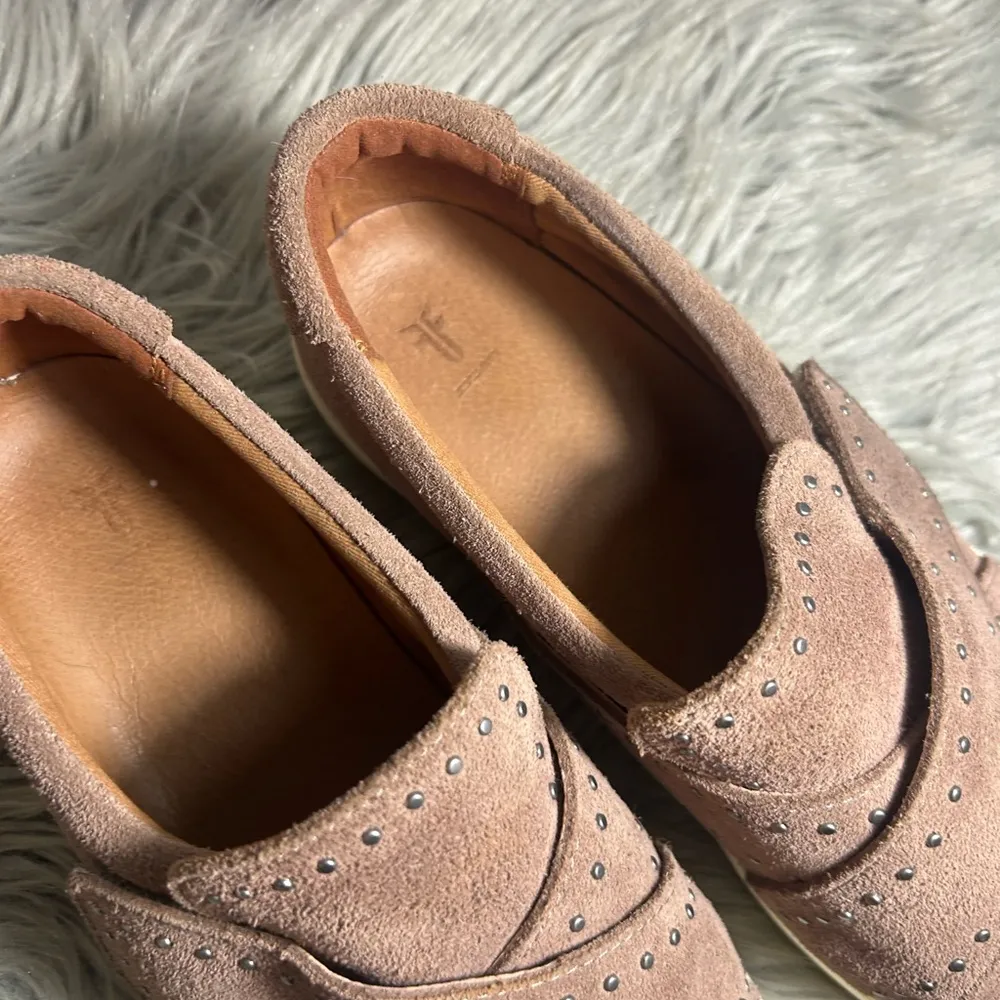 FRYE Nina Stud Slip On Suede Dusty Rose Sneakers Size 9.5 W - Image 9