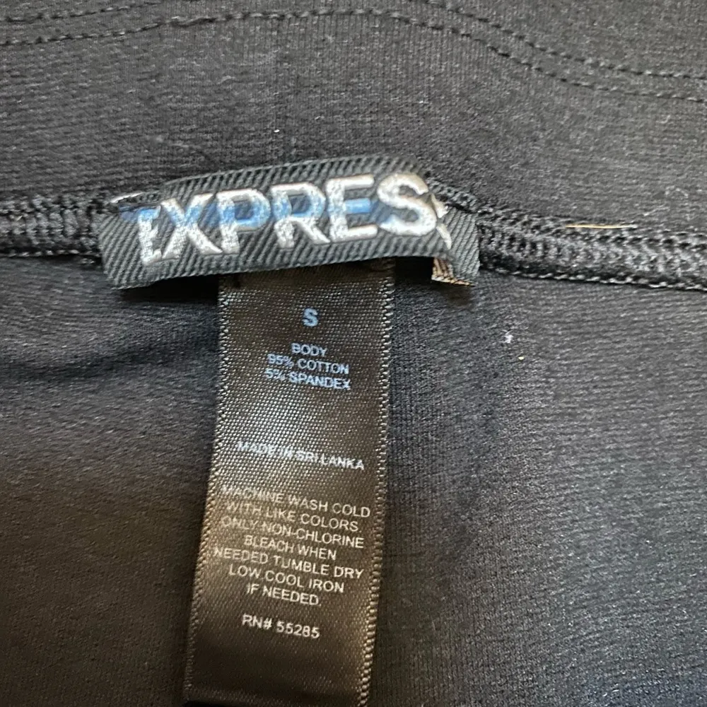 Express Women’s Black Faux Leather Panel Leggings - Size Small - Image 3