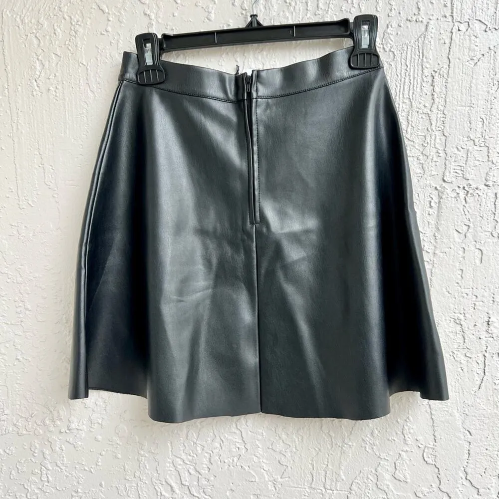 Elan vegan leather black A line mini skirt small new with tags - Image 5