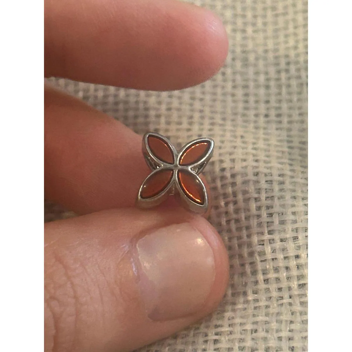 A490 charm bracket silver plated 5 pcs Gray - Image 5