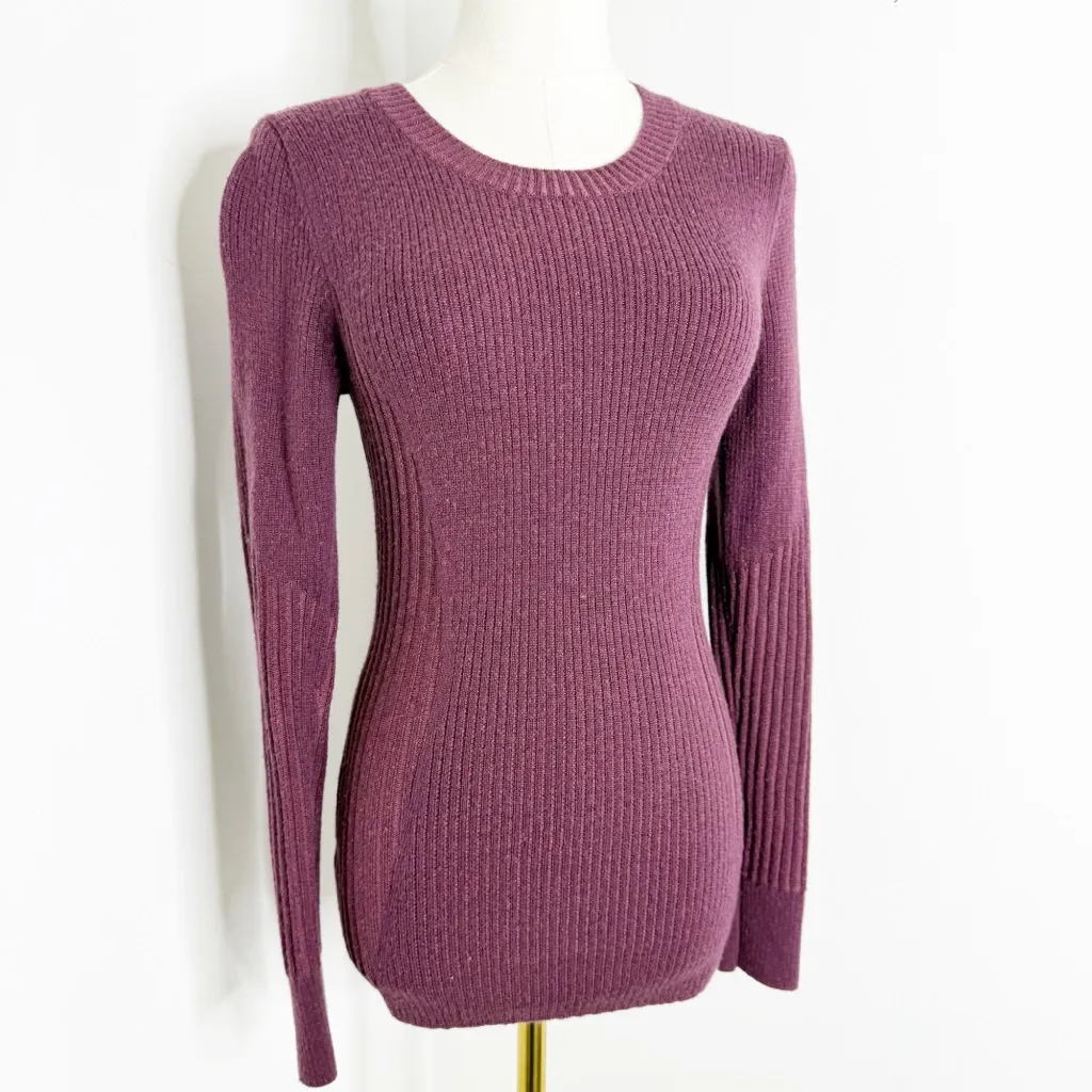 Lululemon Feeling Balanced Sweater Burgundy – Size 2 (Tag Removed) - Image 3