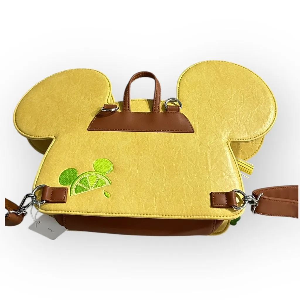 Disney Loungefly Mickey Mouse Taco Backpack Leather Multi - Image 2