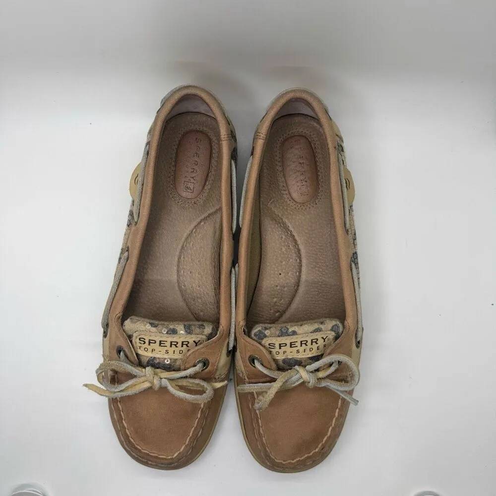 Sperry Angelfish Leopard Sequined Boat Shoes - Image 4