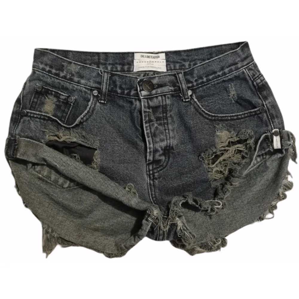 One Teaspoon x Free People Bandits Button Fly Shorts Size 27 - Image 2