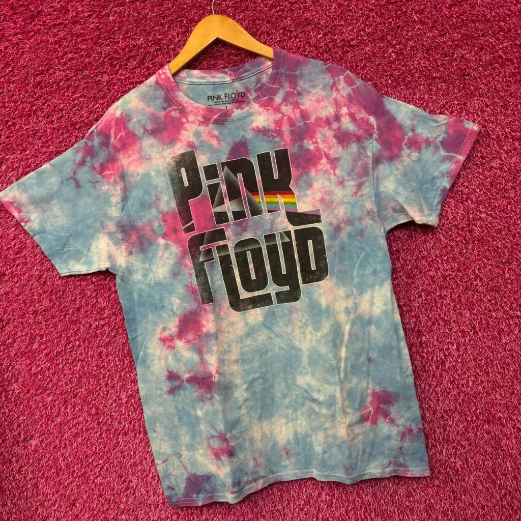Pink Floyd Dark Side Of The Moon tiedye Logo tshirt size large - Image 3