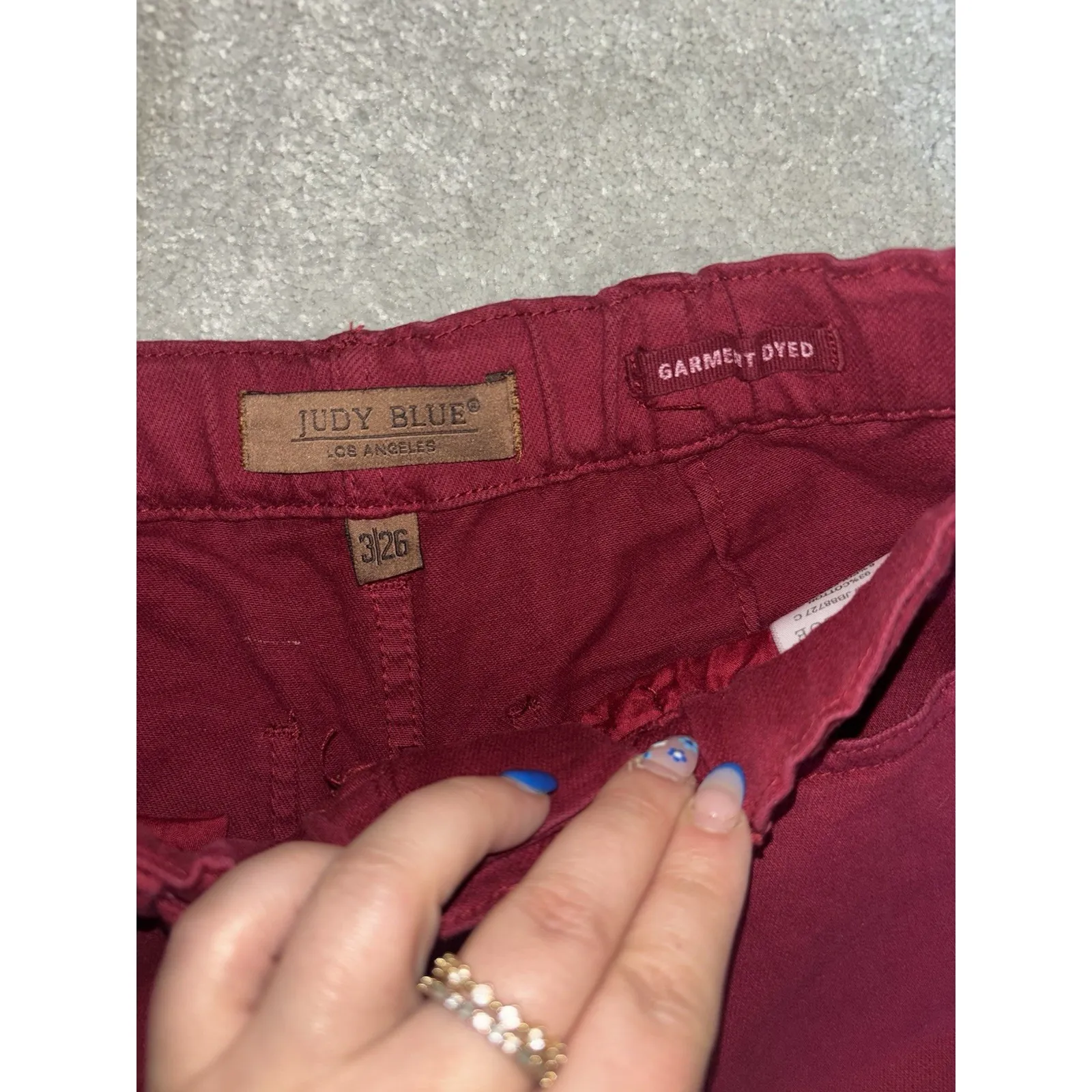 judy blue garment‎ dyed drawstring jeans red 3/26 - Image 3
