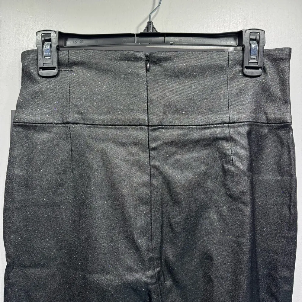 Black Glitter High Rise Slim Fit Nomi Vegas ModCloth Trousers by Collectif US 12 - Image 9