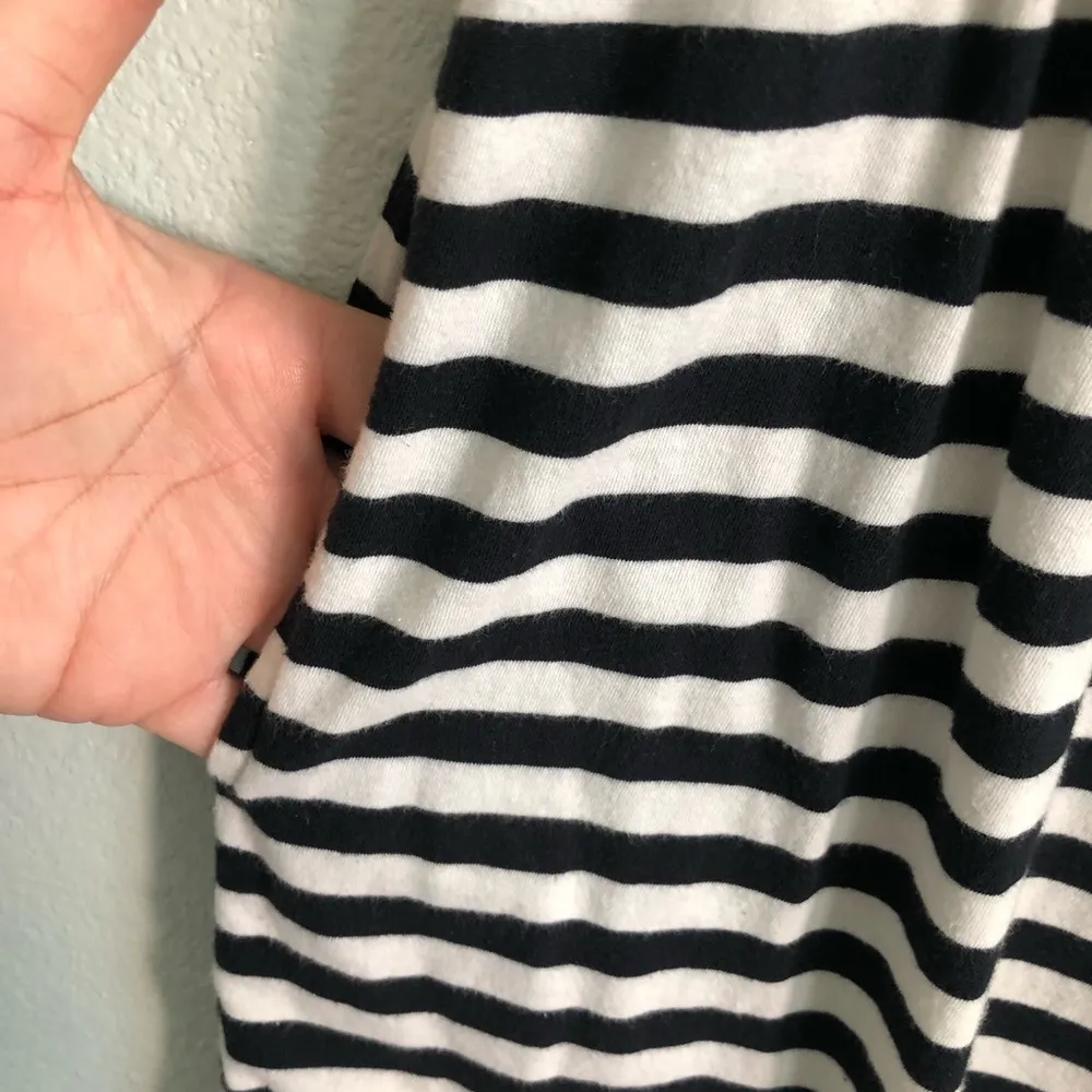 Obey Black/White Striped Dress. Size Small. - Image 5