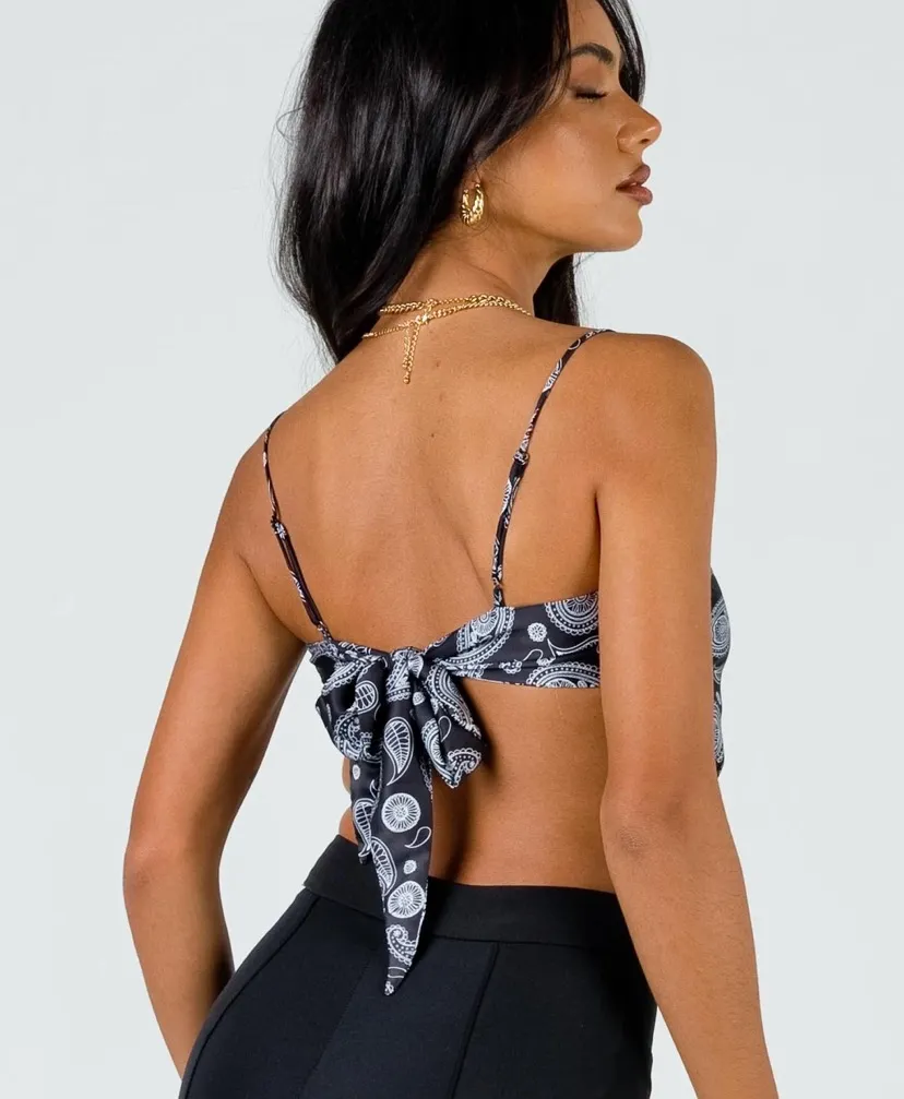 Princess Polly Silk Bandana Top - Image 2