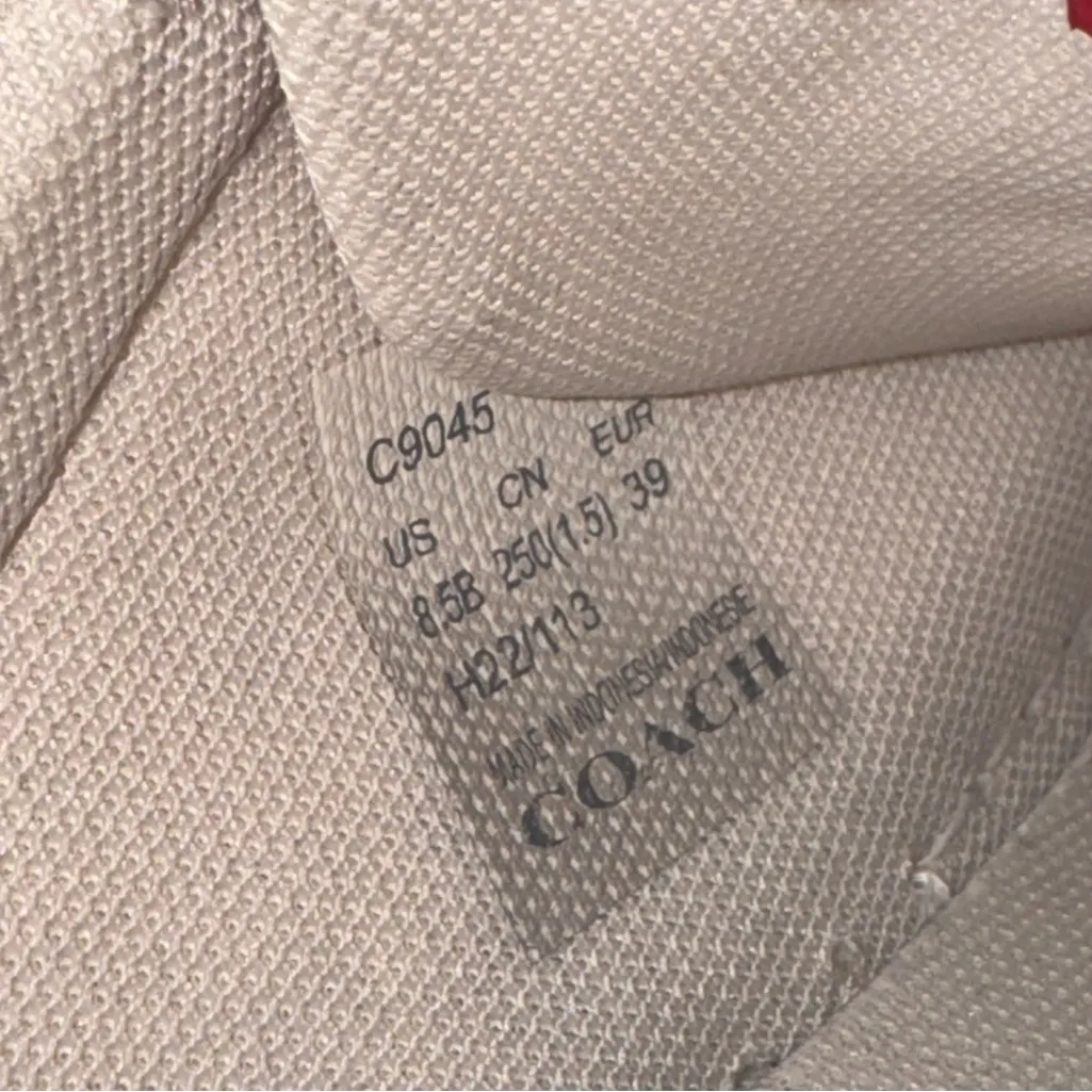 Coach Lowline Low Top Sneakers In Signature Canvas With Res Heart Print Sz 8.5 - Image 13