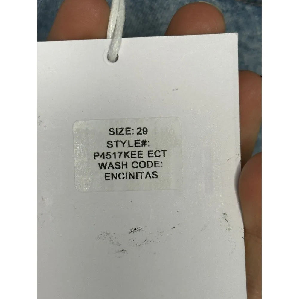 NWT Pistola RARE 'Bobbie' High Rise Crossover Short Light Wash Raw Hem Sz 29 - Image 5