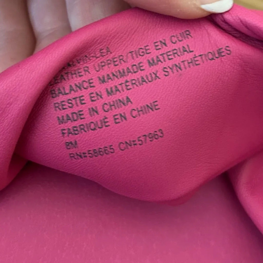 Caslon Kalvin Leather Slide Sandals Slip On Hot Pink Rose Summer Casual Size 8 - Image 6