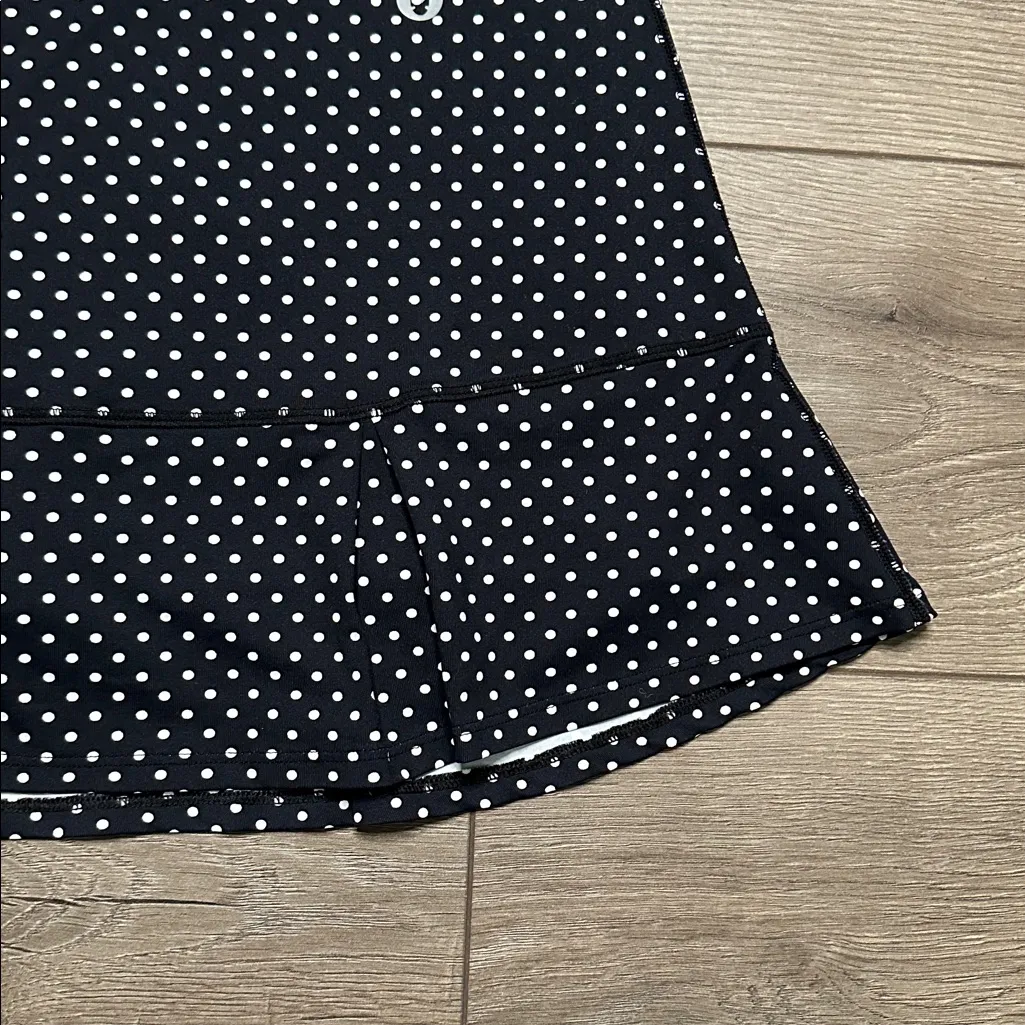Dona Jo 16" JoJo Skirt Skort High Rise Black Polka Dot Size XL - Image 3