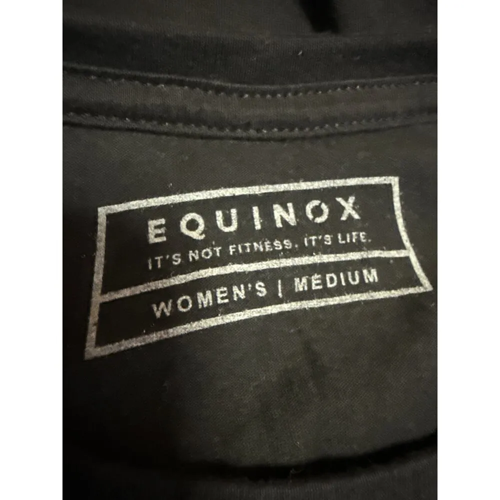 Equinox Women's Black Short Sleeve Crew Neck Knit Slim Fit Tee T - Image 4