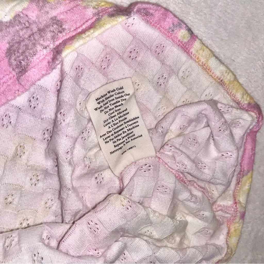 LoveShackFancy Pink and Yellow Floral 3/4 Sleeve Length Pullover Sweater size XS - Image 7