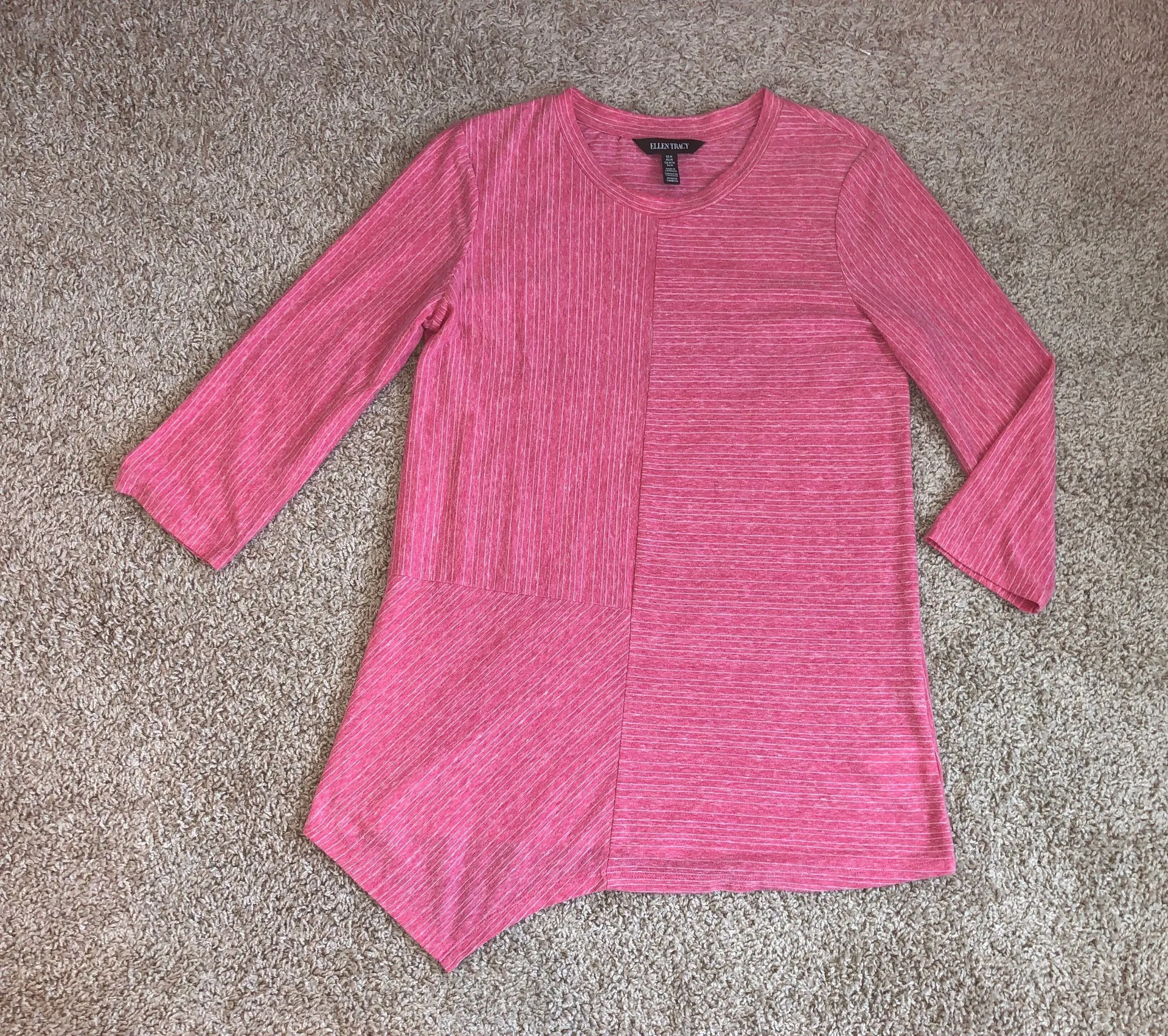 Mauve striped Tunic / Knit Top  So Cute! - Image 5