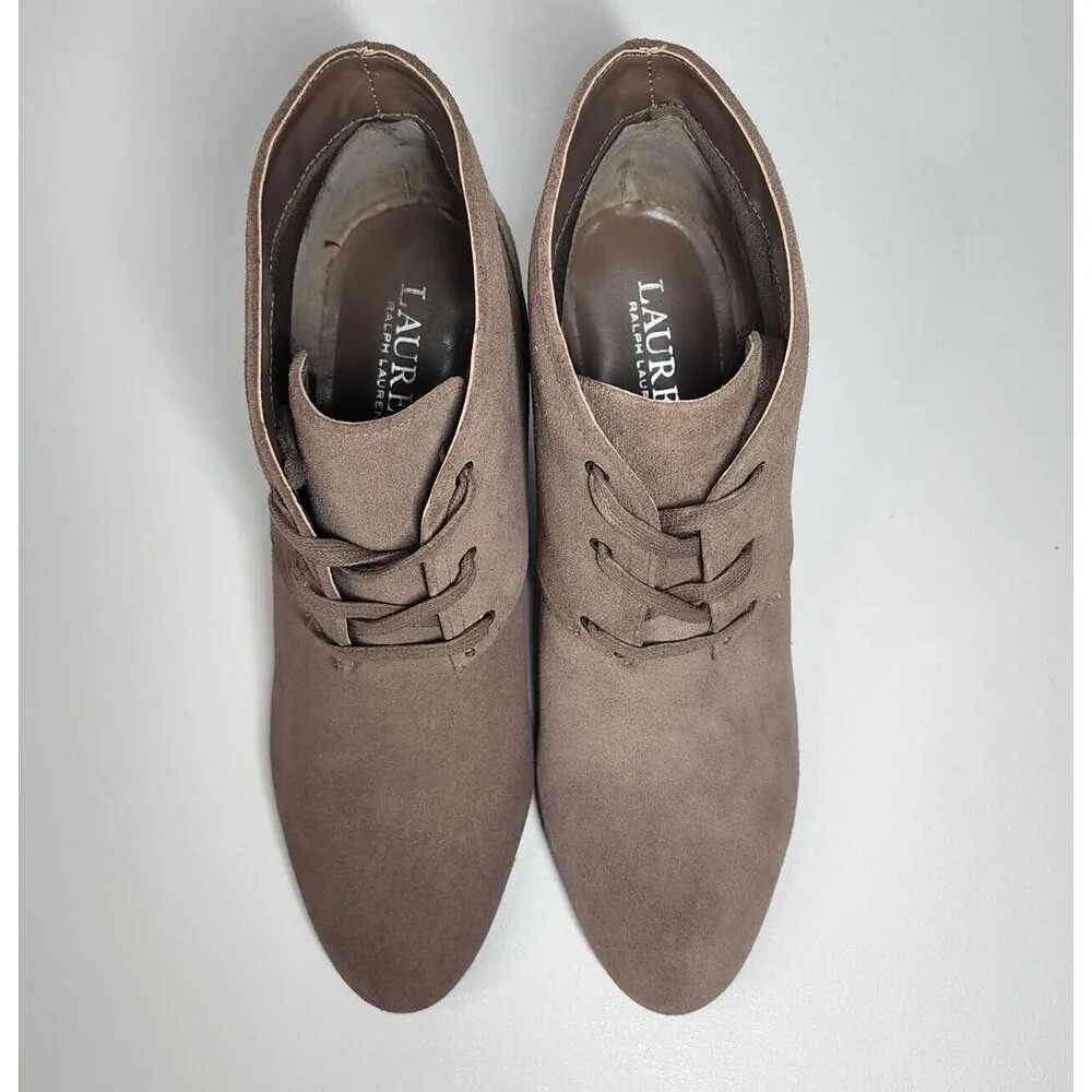 LAUREN Ralph Lauren Tamia Bo CWD Porcini Sport Suede Ankle Boots Size 7.5B - Image 6