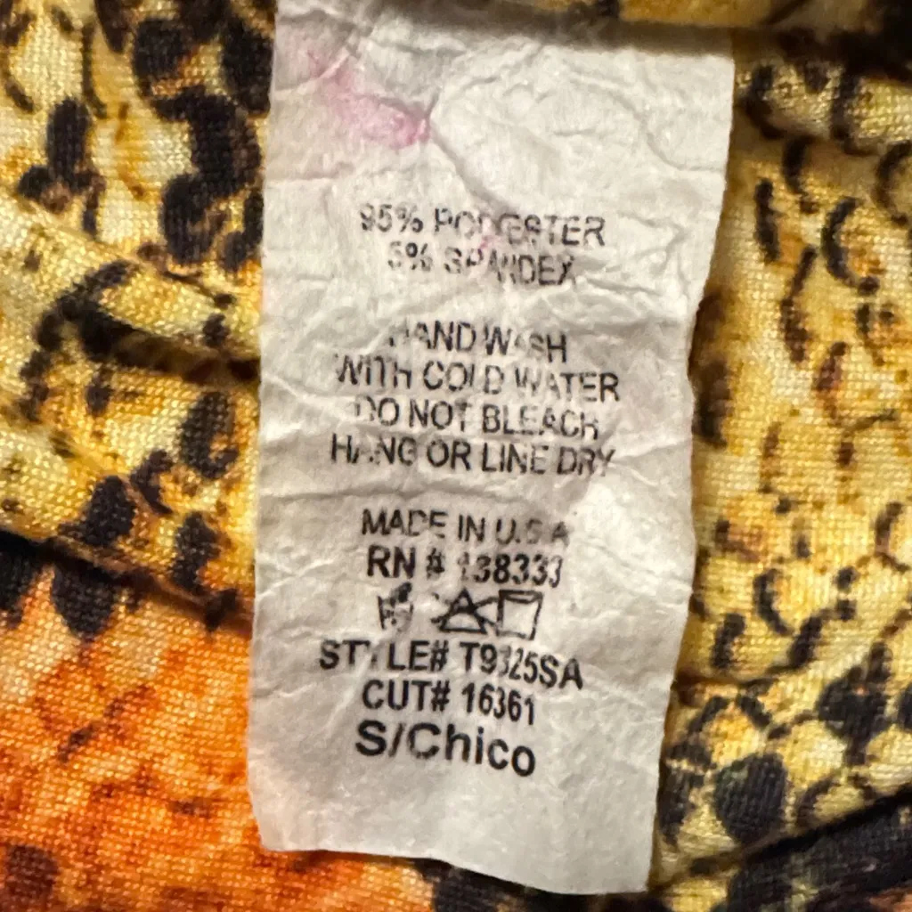 SHEIN Animal Print Women’s Tube Top in Brown and Orange Sz S - Image 7