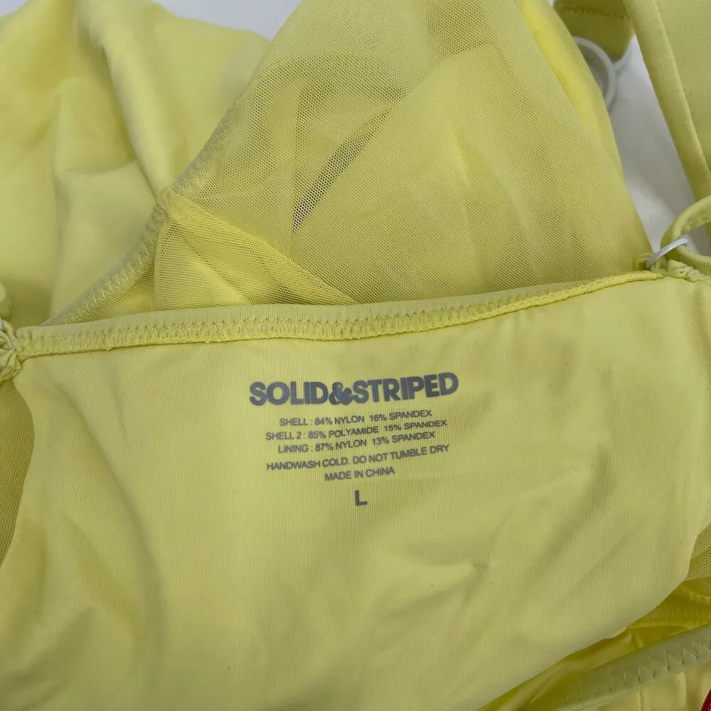 SOLID & STRIPED Swimsuit Size Large One Piece NWT The Spencer Banana Mesh Swim - Image 7