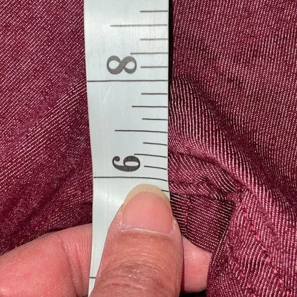 Toad & Co Womens Mid Rise‎ Lola Slim Fit Straight Skinny Jeans Burgundy Sz 4 NWT Red - Image 9