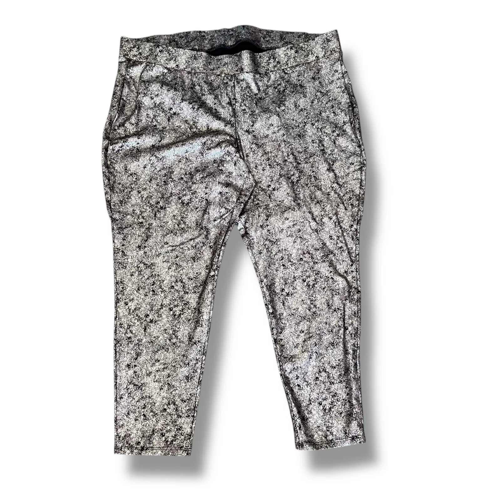 Torrid metallic foil crosshatch spandex premium plus size leggings - Image 5