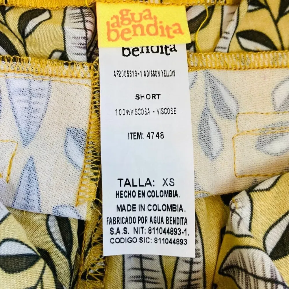 Agua Bendita x Revolve Addison Tie Belted Short in Yellow Floral - Image 7