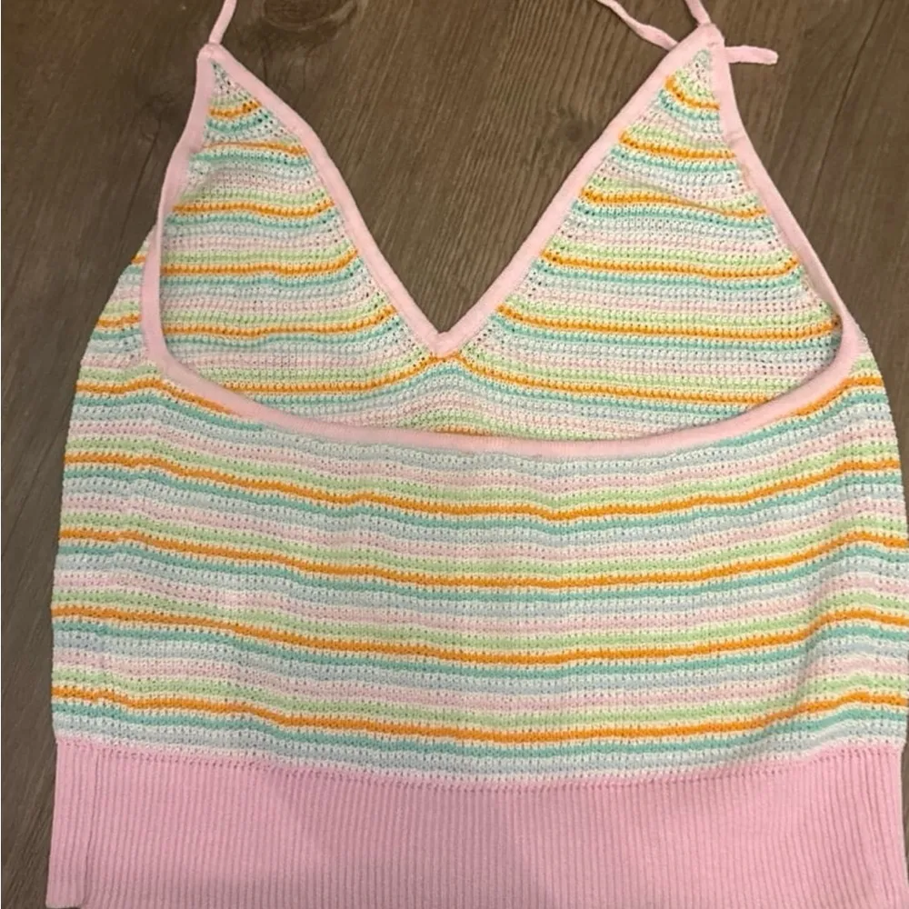 Free People Out And About Striped Halter Top. Size XS - Image 5