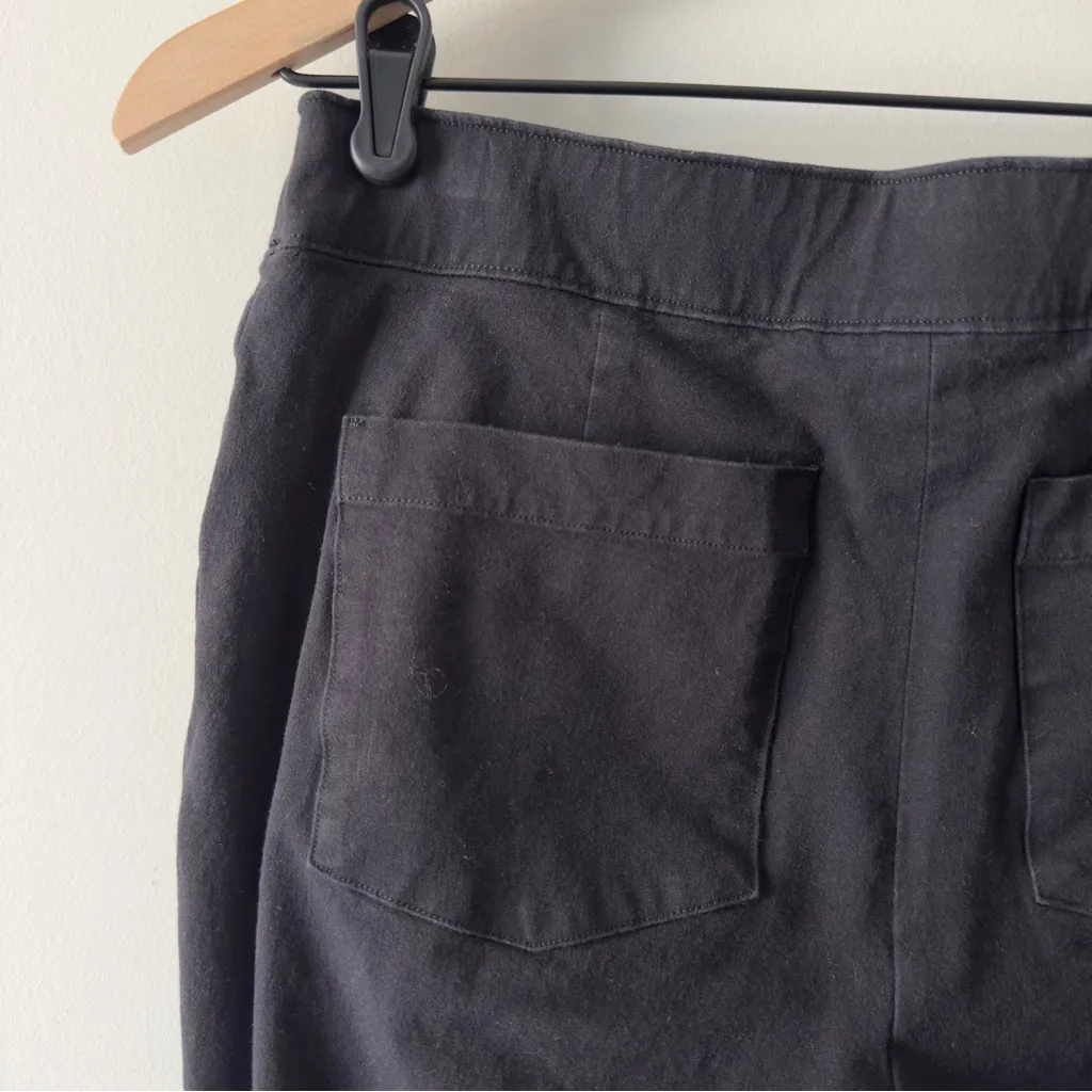 SPANX Black Stretch Chinos straight leg solid back pockets cotton casual elastic - Image 5