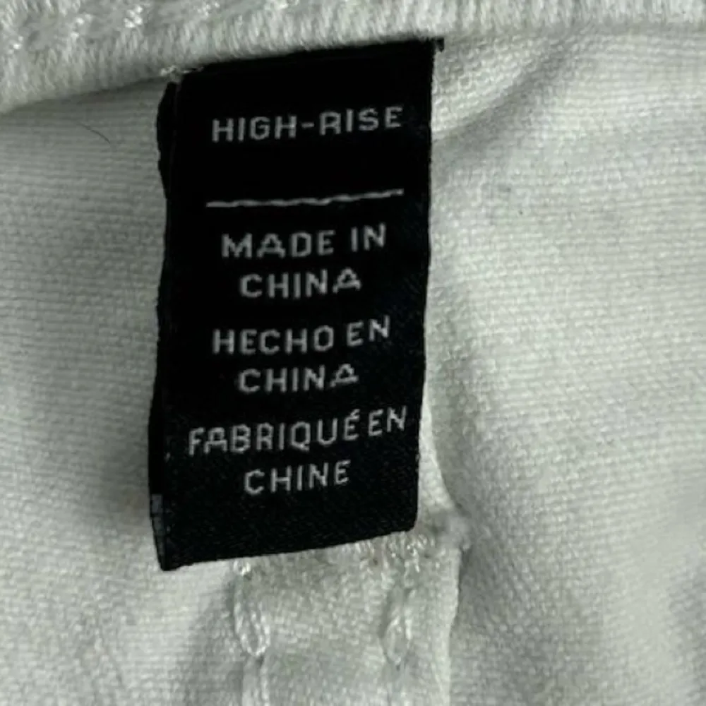 White House Black Market High-Rise Straight Leg Jeans Size 12 White Denim - Image 6