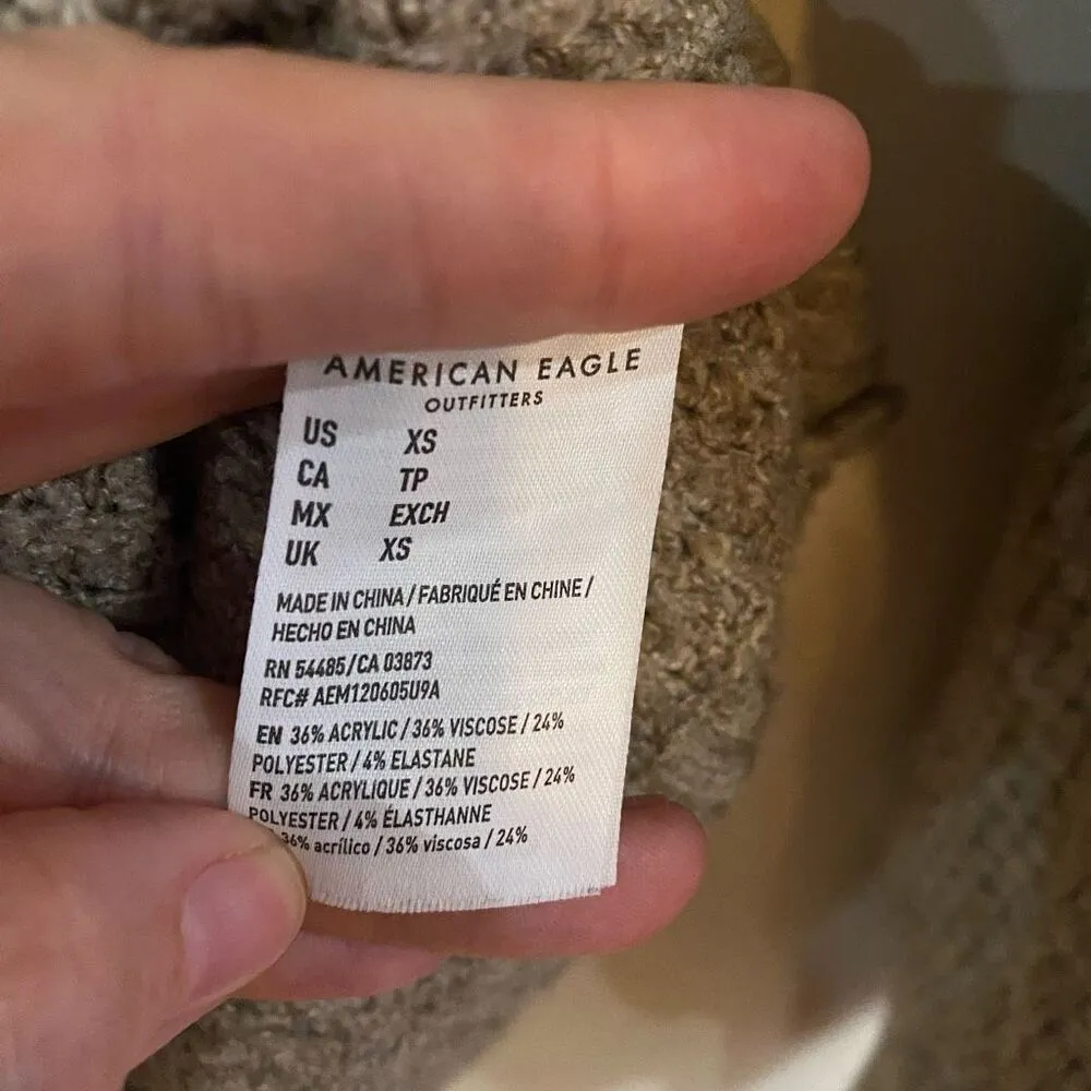 American Eagle Waffle Knit Crew Neck Sweater | Women’s XS | Long Sleeve - Image 5