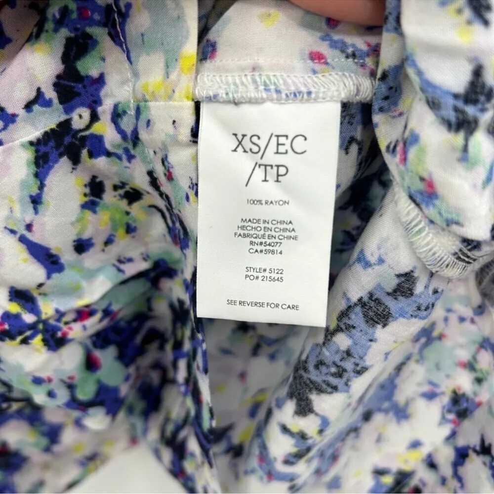 CAbi Meadow Boxer Shorts Floral Style #5122 Smocked Waist Pockets Rayon Size XS - Image 8