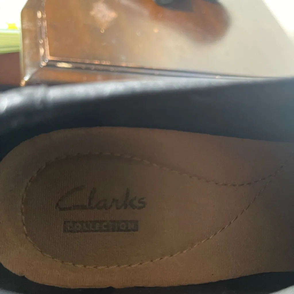 Clarks claeson pearl Leather oxfords Black Sz 9.5 m - Image 5