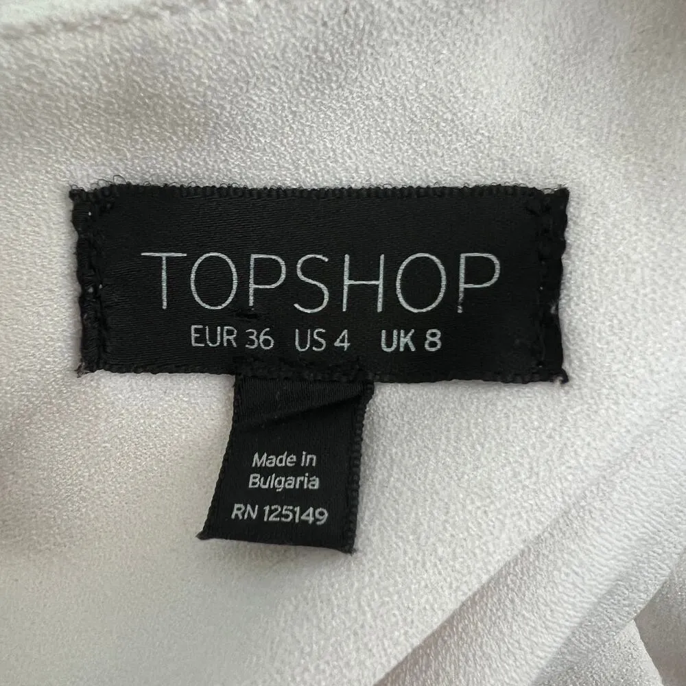 Topshop Office Workwear Party Feminine Sophisticated Elegant Womens Top Size 4 - Image 2