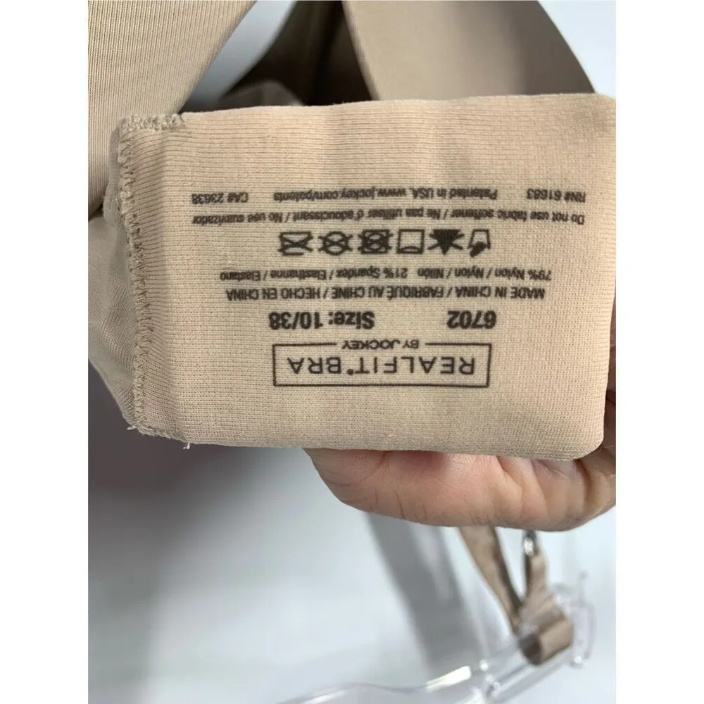 RealFit Discontinued TAN T Shirt bra by Jockey 6702 size 10 Large/38" Bust - Image 7