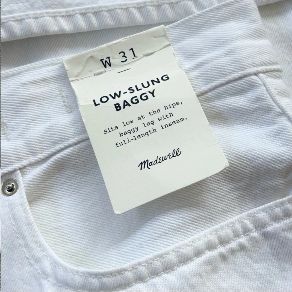NWT Madewell Low-Slung Baggy Jeans
White Size 31 - Image 5