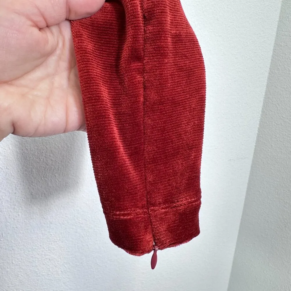 A.L.C. Marcel Long‎ Sleeve Corduroy Cocktail Dress Burnt Sienna Orange Size 2 - Image 6