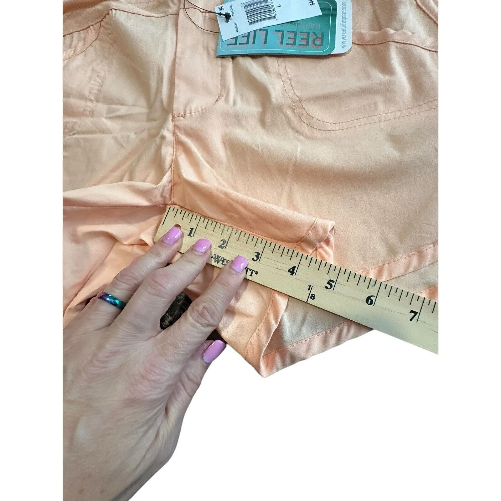 NWT Reel Life Shorts Women’s Size Large‎ Peach Quartz Lightweight Board #GH7 - Image 8