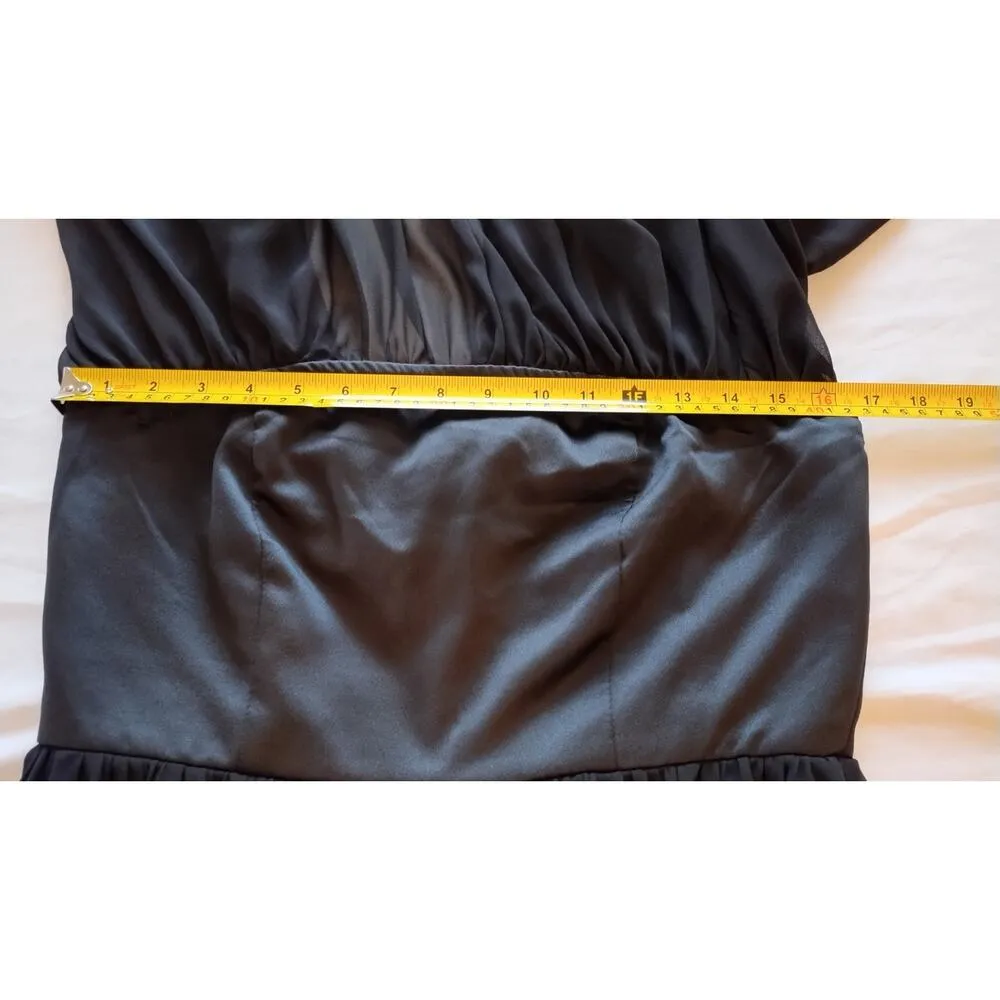 Anything Bling Women strapless black Ruffle mini Dress Sz L Size L - Image 8