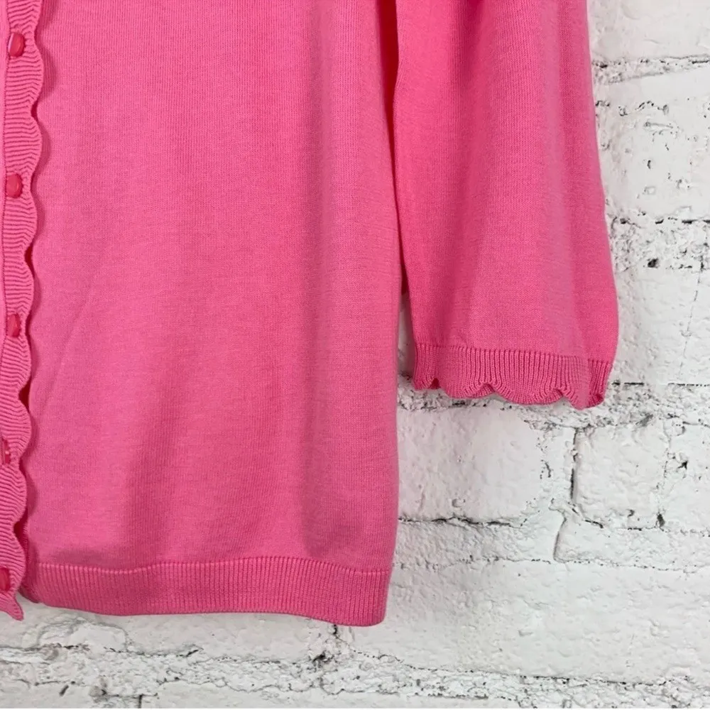 Talbots CHARMING CARDIGAN - SCALLOPED EDGE size M - Image 4