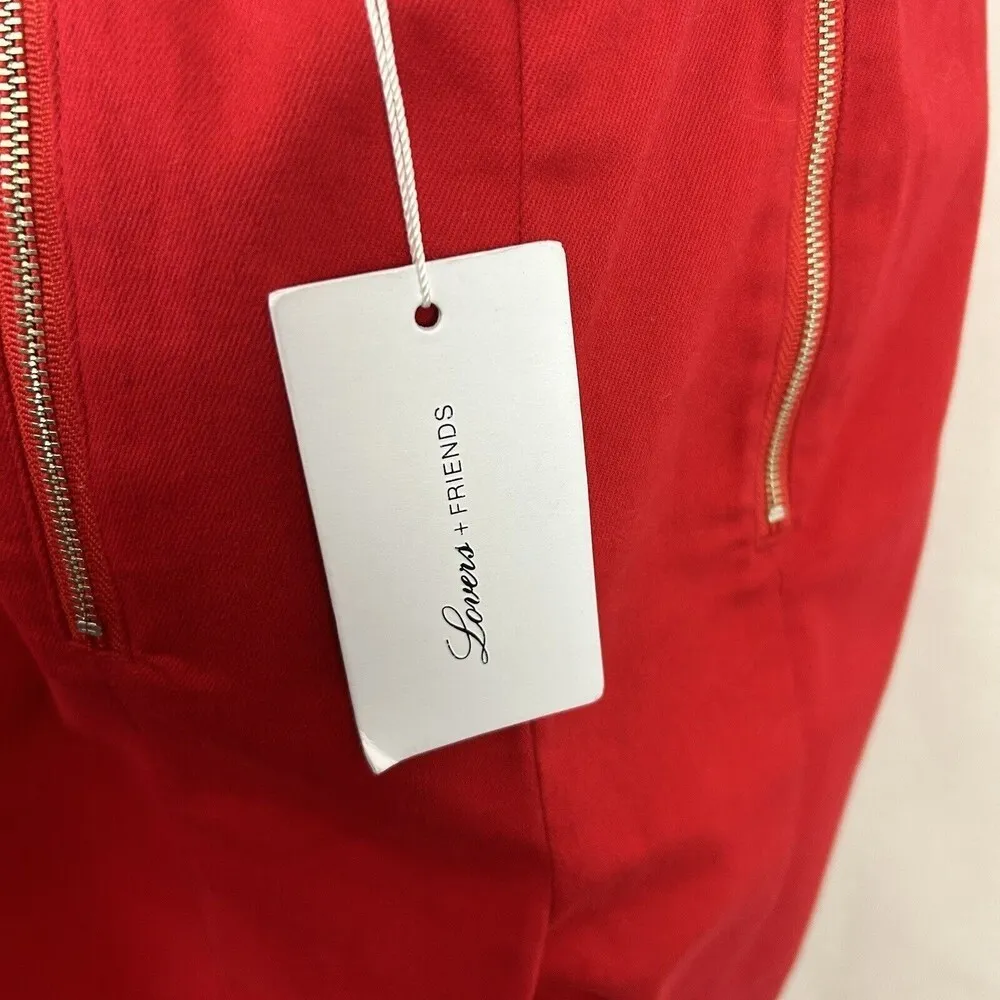 NEW LOVERS + FRIENDS size XXS Red high Rise Zipper Skinny Pants - Image 5