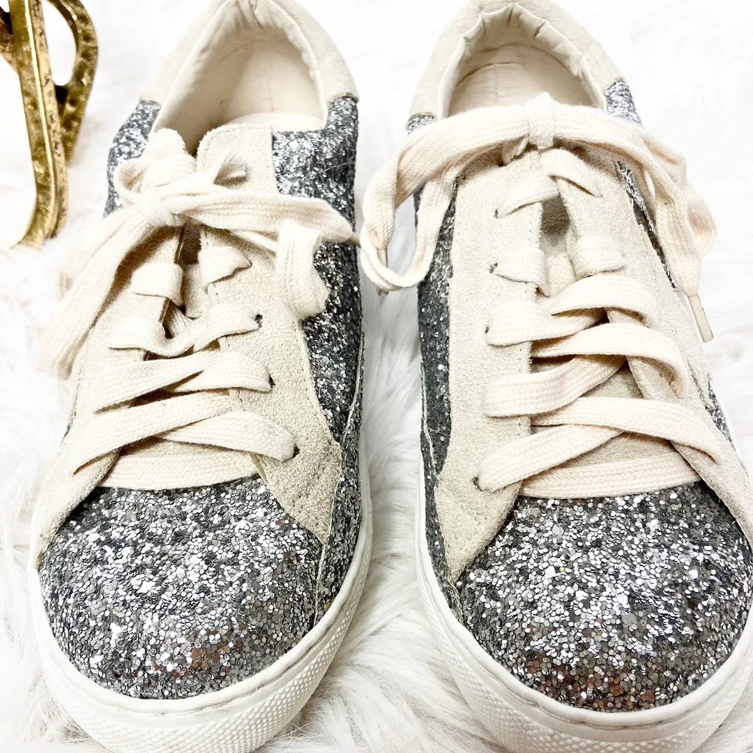 Natural breeze Nature Breeze Dale Glitter Lace-Up Sneakers - Image 4