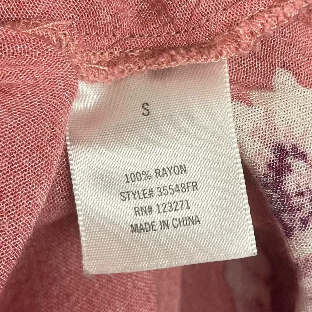 Miami Small Floral Boho Flutter Sleeve Hi Low Faux Wrap Midi Dress Flowy Summer - Image 8