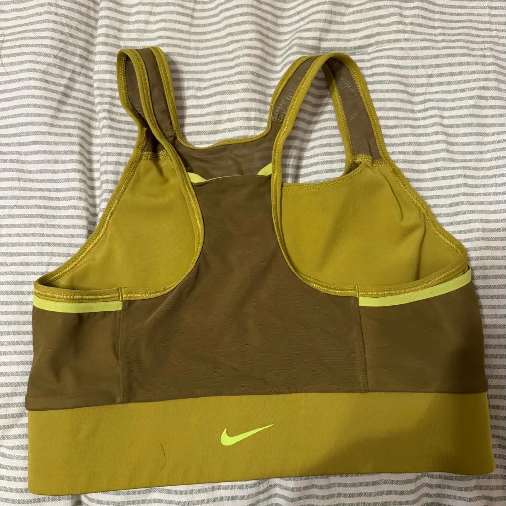 Nike  Olive and Lime Sports Bra - Image 3
