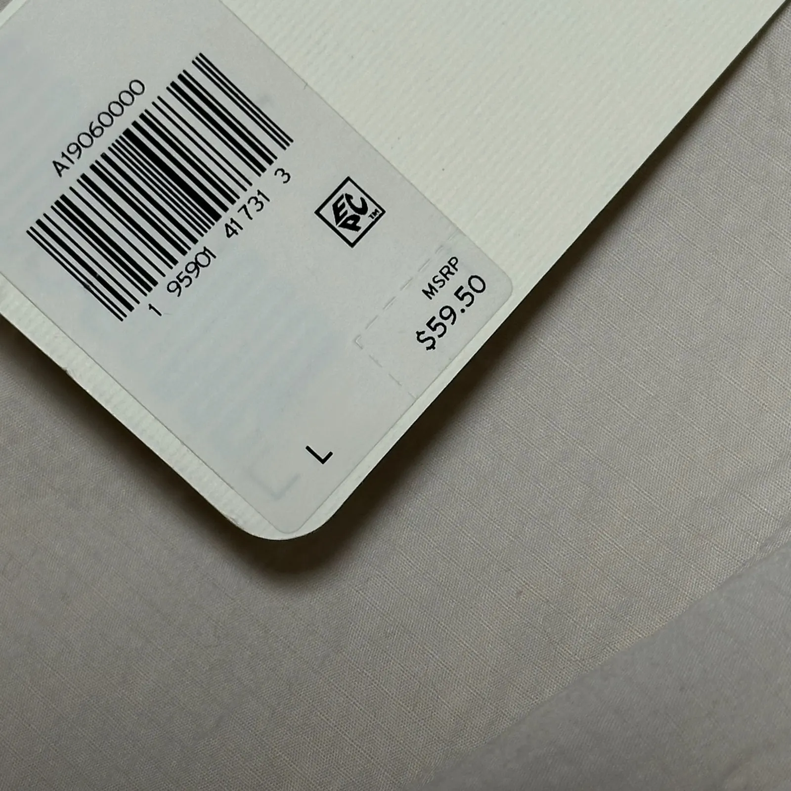 Levi's Cream Square Neck Puff Sleeve Cropped Top Women's Size L - Image 7