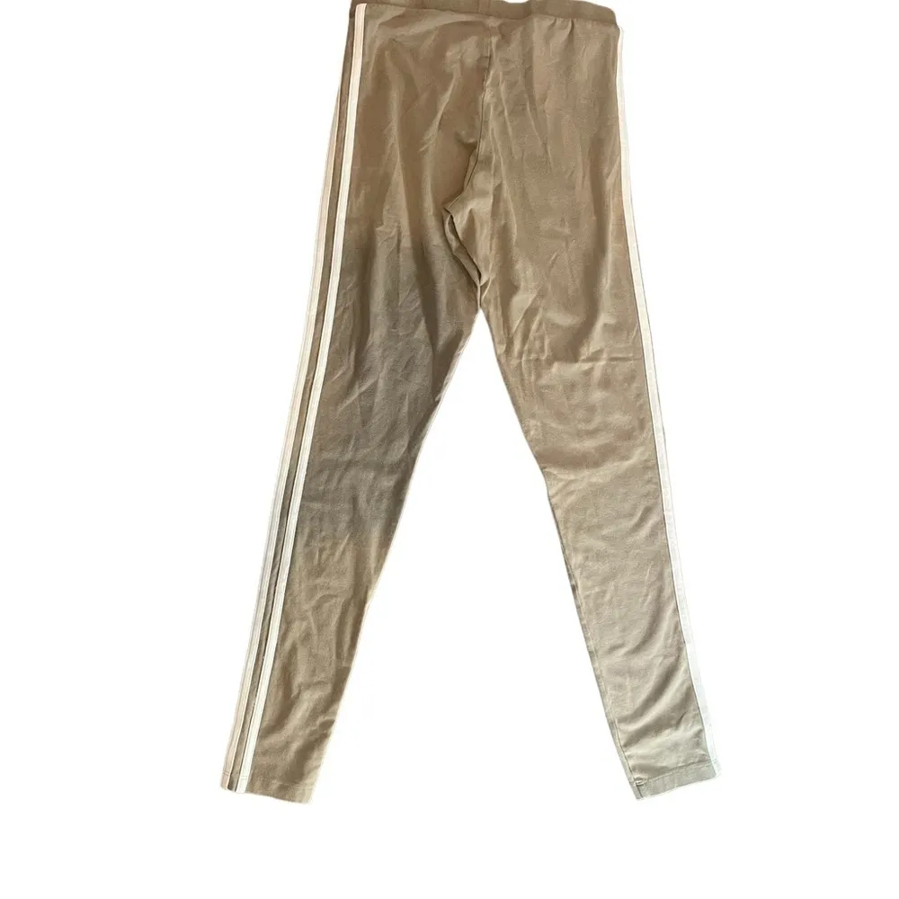 Adidas Brown & White Striped Leggings - Flawed - Image 6